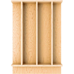 13-7/32 Inch Width x 19-1/2 Inch Depth x 2-3/8 Inch Height Shallow Drop-In Utility Tray Drawer Insert, 5 Drawer Compartments, Light Brown