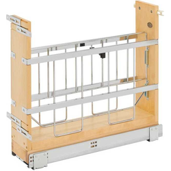  RV447 Foil Wrap Holder and Tray Divider with Blumotion Soft-Close Slides for Minimum Cabinet Opening: 6" Width x 21-3/4" Depth x 19-3/4" Height, Natural