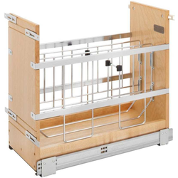  RV447 Foil Wrap Holder and Tray Divider with Blumotion Soft-Close Slides for Minimum Cabinet Opening: 10-1/2" Width x 21-3/4" Depth x 20" Height, Natural 