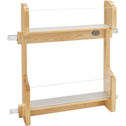 13-1/2 Inch Width Wood Vanity Cabinet Door Storage Rack, Light Brown