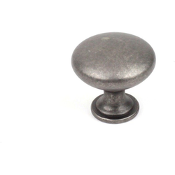 BCH 1-3/16 inch Zinc Die Cast Knob, Aged Pewter
