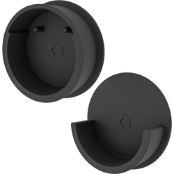 3/4 Inch Width Closet Rod End Caps For Sidelines CRSL Closet Rods, Black