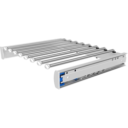 18 Inch Width x 14 Inch Depth Elite Pull-Out Pants Rack With Soft-Close Slides, Polished Chrome