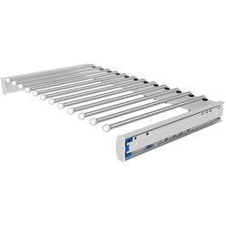 24 Inch Width x 14 Inch Depth Elite Pull-Out Pants Rack With Soft-Close Slides, Polished Chrome