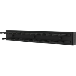 14 Inch Depth Sliding Tie Rack For Custom Closet Systems, Matte Black