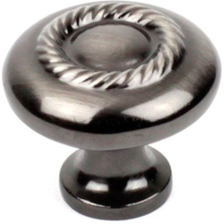 BCE 1-1/4 Inch Zinc Die Cast Knob, Brushed Black Nickel