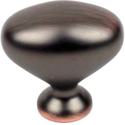BCB 1-3/8 Inch Zinc Cast Oval Knob, Oil Rubbed Bronze Highlight