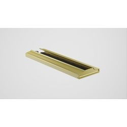 Under Cabinet 3-15/16" Width x 12-5/8" Depth Wine Glass &amp; Stemware Holder, Dull Brass / Steel