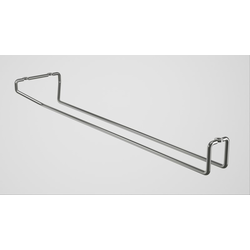 Under Cabinet 3-15/16" Width x 14-3/16" Depth Wire Wine Glass &amp; Stemware Holder, Satin Nickel / Steel
