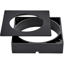 OptiPockit Square Trim Adapter for Suface Mount Applications, 2-1/2" Outside Diameter, Black, 2025 Edition