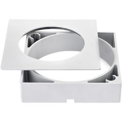 OptiPockit Square Trim Adapter for Suface Mount Applications, 2-1/2" Outside Diameter, White, 2025 Edition