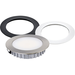  OptiPockit DM 2-1/2" Diameter Dimmable 24V/3W Puck Light including Nickel, White, and Black Recessed Trim, 79" Lead Included, 3500 Neutral White, Required Borehole 2-1/4" Diameter x 9/16" Depth 