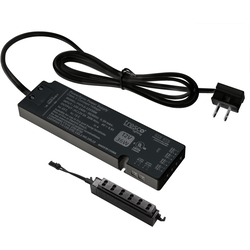 PowerSync Plug-in 12V/36W LED Driver including 6 MINI Ports and 6-Way AMP Plug Distributor with MINI Power Ports, Trimmable Length Power Cord Included, Black