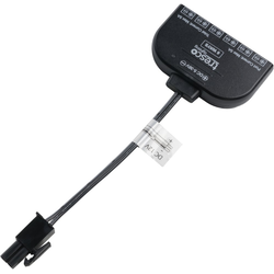  12V Power Adapter, Old Tresco "Legacy" Male AMP to New MINI Plug 6-Way Distributor, Black 