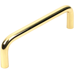 Arcade 3-1/2 Inch 8mm Premium Solid Brass Wire Pull, Polished Brass