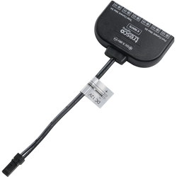  12V PowerSync Connector, Single Male MINI Plug to 6-Way MINI Plug Distributor, 2025 Edition, Black