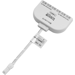 24 V Power Connector/6-Way Splitter, Single Male MINI Plug to 6 Female MINI Plug Sockets, White 2025 Edition