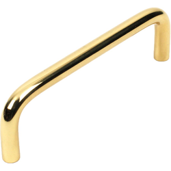 Arcade 4 Inch Premium Solid Brass Wire Pull, Polished Brass