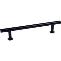 Modern Geo 5-1/16 Inch Center to Center Solid Brass T-Bar, Matte Black