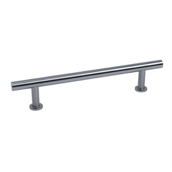 Modern Geo 5-1/16 Inch Center to Center Solid Brass T-Bar, Matte Satin Nickel