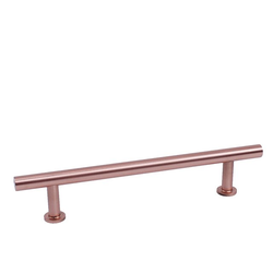Modern Geo 5-1/16 Inch Center to Center Solid Brass T-Bar, Satin Rose Gold