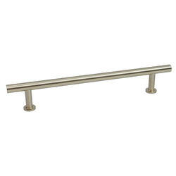 Modern Geo 6-5/16 Inch Center to Center Solid Brass T-Bar, Satin Brass