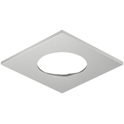 Loox 2-9/16 x 2-9/16 Inch Square Housing for Recessed Modular LED Puck Light, 2-5/16 Inch Drill Hole Diameter, Silver Finished Metal