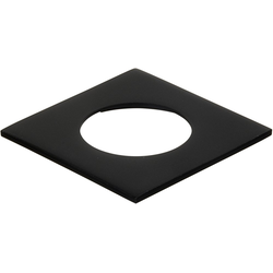 Loox 2-9/16 x 2-9/16 Inch Square Housing for Recessed Modular LED Puck Light, 2-5/16 Inch Drill Hole Diameter, Black Finished Metal