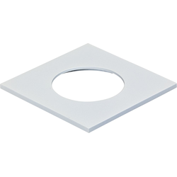 Loox 2-9/16 x 2-9/16 Inch Square Housing for Recessed Modular LED Puck Light, 2-5/16 Inch Drill Hole Diameter, White Finished Metal