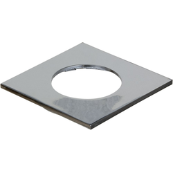 Loox 2-9/16 x 2-9/16 Inch Square Housing for Recessed Modular LED Puck Light, 2-5/16 Inch Drill Hole Diameter, Chrome Finished Metal