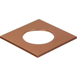 Loox 2-9/16 x 2-9/16 Inch Square Housing for Recessed Modular LED Puck Light, 2-5/16 Inch Drill Hole Diameter, Copper Finished Metal