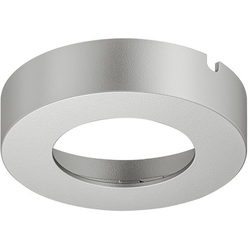 Loox 2-9/16 Inch Diameter Round Housing for Surface-Mount Modular LED Puck Lights, 2-5/16 Inch Drill Hole Diameter, Silver Finished Metal