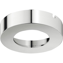 Loox 2-9/16 Inch Diameter Round Housing for Surface Mount Modular LED Puck Lights, 2-5/16 Inch Drill Hole Diameter, Chrome Finished Metal