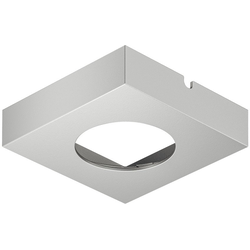 Loox 2-9/16 x 2-9/16 Inch Square Housing for Surface Mount Modular LED Puck Lights, 2-5/16 Inch Drill Hole Diameter, Silver Colored , Silver Colored