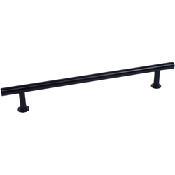 Modern Geo 7-9/16 Inch Center to Center Solid Brass T-Bar, Matte Black