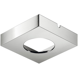 Loox 2-9/16 x 2-9/16 Inch Square Housing for Surface Mount Modular LED Puck Lights, 2-5/16 Inch Drill Hole Diameter, Chrome Plated , Chrome Plated