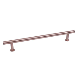 Modern Geo 7-9/16 Inch Center to Center Solid Brass T-Bar, Satin Rose Gold