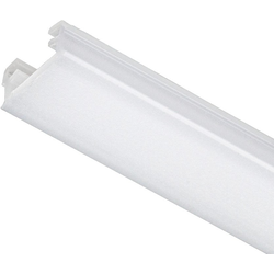 Loox 92 Inch Length Recess Mount Profile 1109 for 8mm LED Strip Lighting, White Opal Plastic with Milk Diffuser