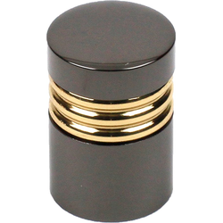 21% OFF Maryland 3/4 Inch Premium Solid Brass Knob, Black Nickel/Polished Brass