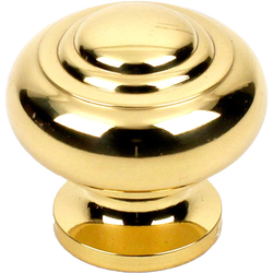 Classique 1-1/4 Inch Premium Solid Brass Knob Variant One, Polished Brass