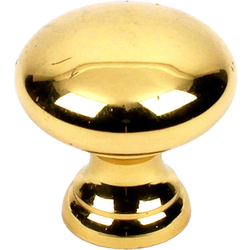 Elegance 1 Inch Premium Solid Brass Knob, Polished Brass