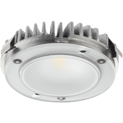 Loox 2059 LED Modular Puck Light, 2700 Warm White, 12V/1.8W each, 2-5/16 Inch Diameter Drill Hole, Medium/Low Intensity 225 Im/m, Wire Lead and Trim Ring Sold Separately, Aluminum