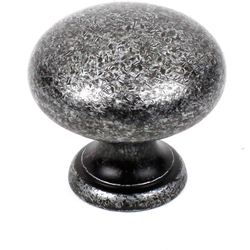 Elegance 1-1/4 Inch Premium Solid Brass Knob, Aged Silver