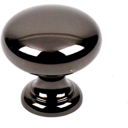 Elegance 1-1/4 Inch Premium Solid Brass Knob, Black Nickel