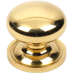 Classique 1-1/4 Inch Premium Solid Brass Knob Variant Four, Polished Brass