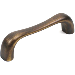 Plymouth 3 Inch Premium Solid Brass Pull, Weathered Brass