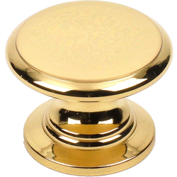 Classique 1-1/4 Inch Premium Solid Brass Knob, Polished Brass
