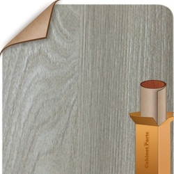 Grey Beige Tossini Elm Finish Vertical Grade 4 ft. x 8 ft. Laminate Sheet, Perfect Match with our Custom Door Color Selection