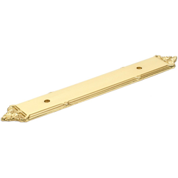 Georgian Premium Solid Brass -Backplate -96mm cc, Polished Brass