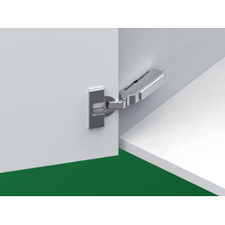 Grass Tiomos 110 Degree Opening Soft-Close Inset Door Hinge, Press-In Dowel Mounting, 42mm Hinge Screw Spacing